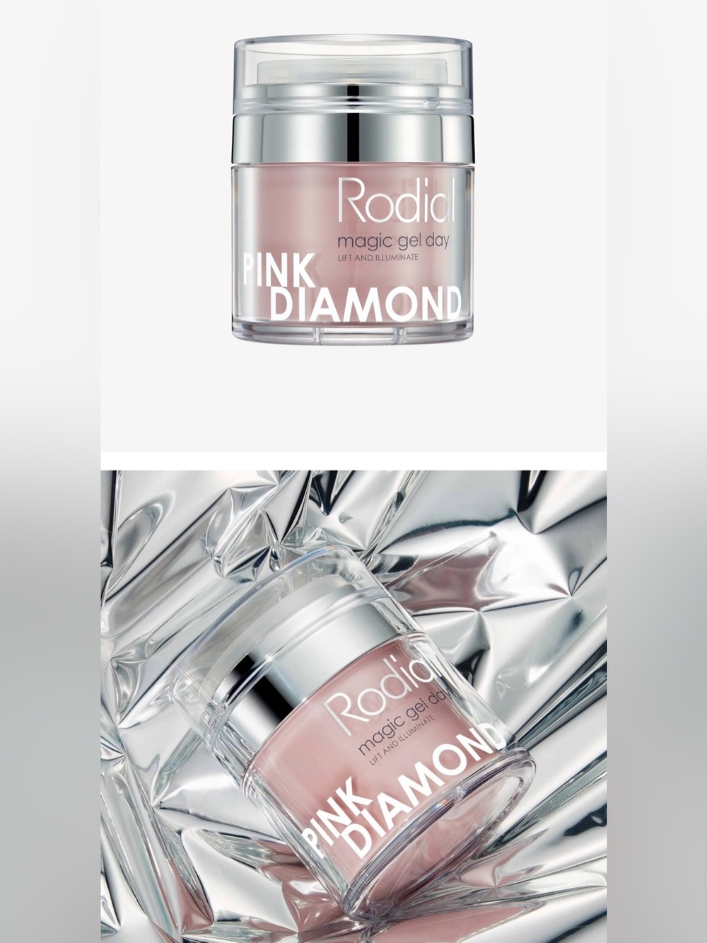 New Rodial Pink Diamond Gel-Cream Moisturiser 1.6oz